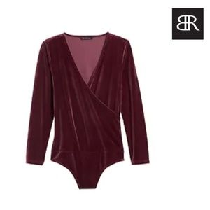 NWT Banana Republic Velvet Wrap Thong Bodysuit